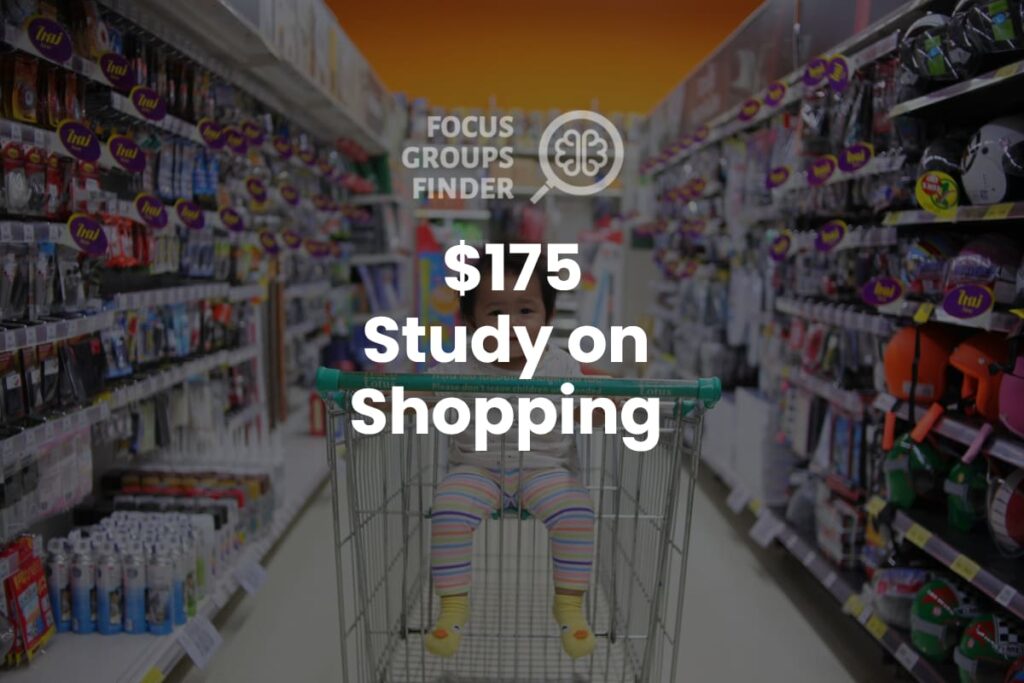 Paid Online Focus Group On Shopping ($175)