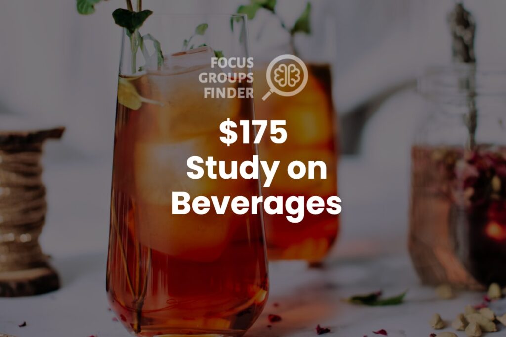 Paid Online Focus Group On Beverages ($175)