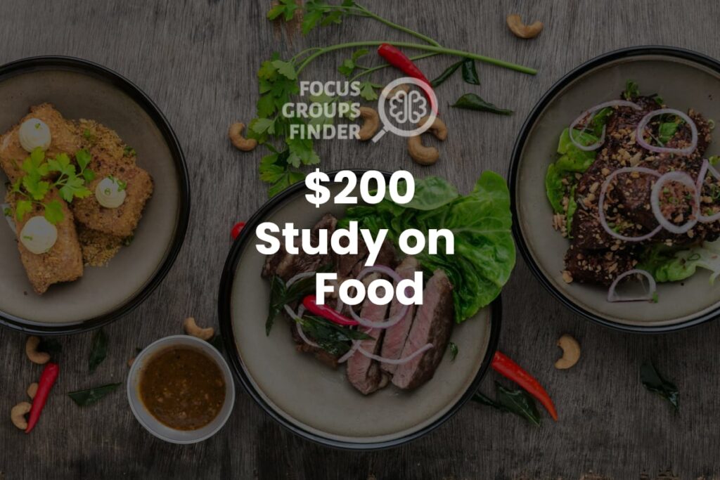 Paid Online Focus Group On Food ($200)