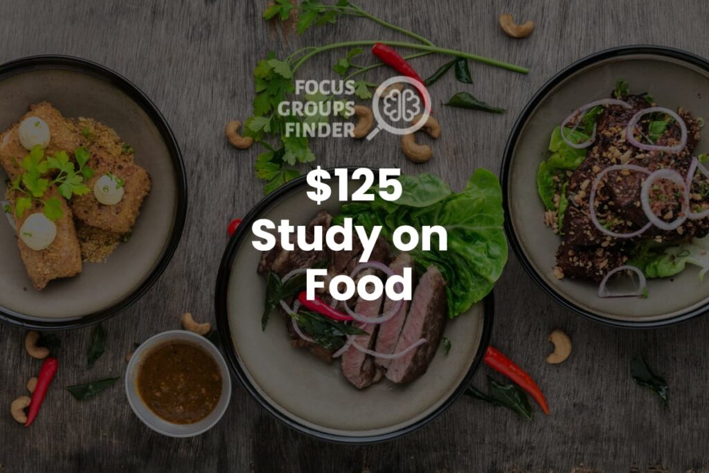 Paid Online Focus Group On Food ($125)