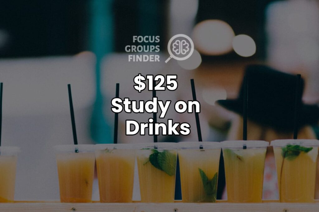 Paid Online Focus Group On Drinks ($125)