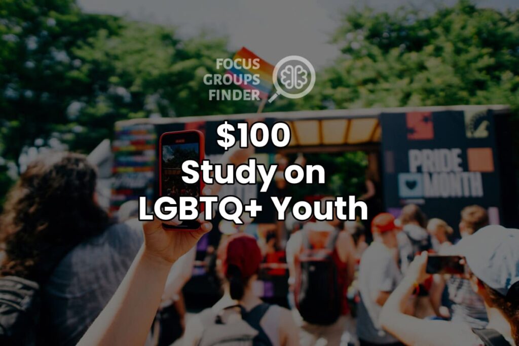 Paid Online Focus Group On Lgbtq+ Youth ($100)