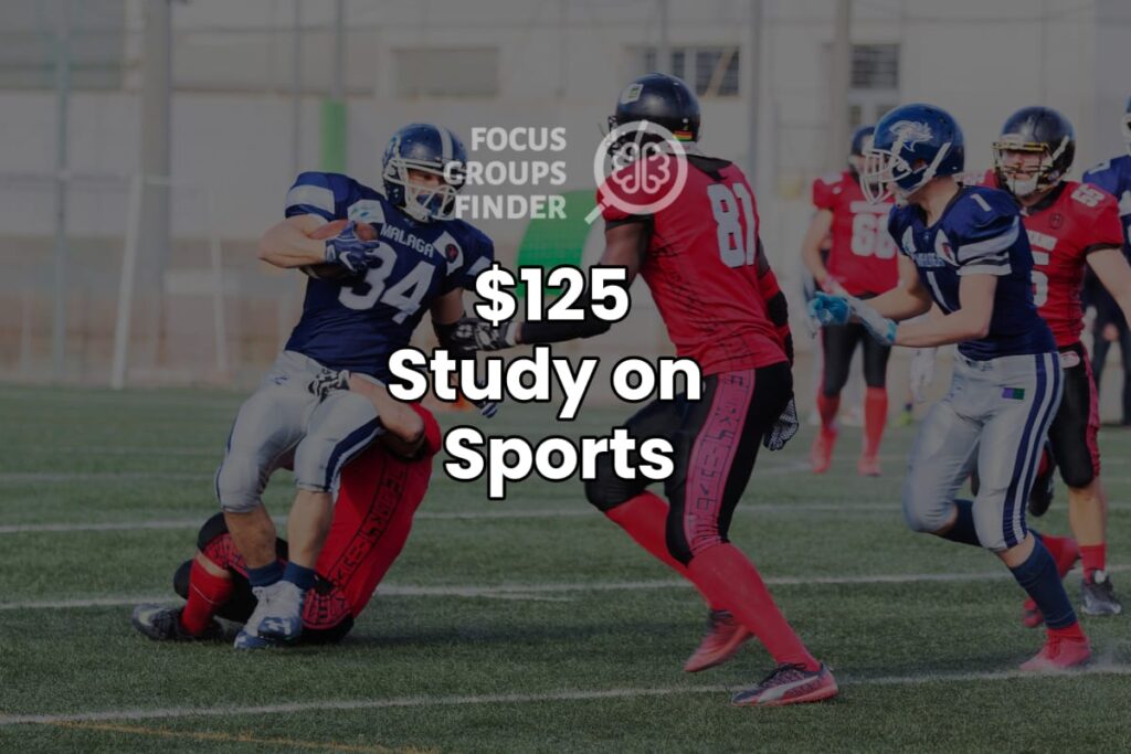 Paid Online Focus Group On Sports ($125)