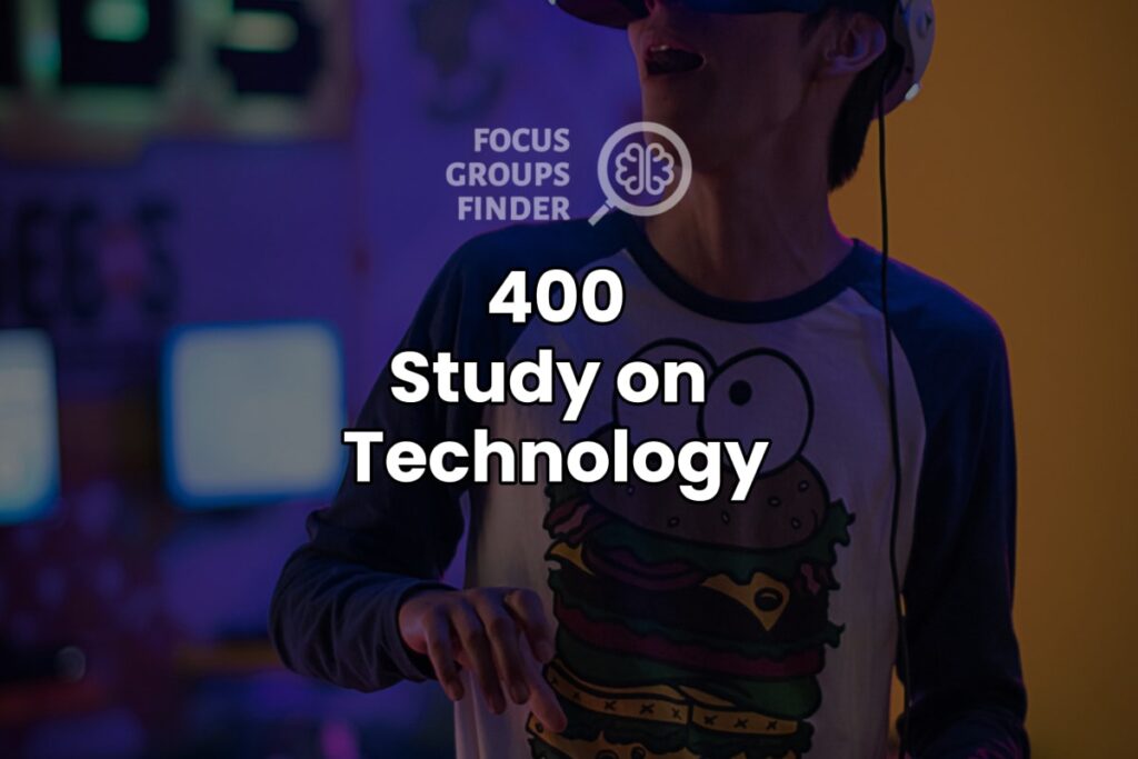 Paid Online Focus Group On Technology ($400)