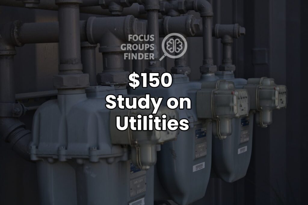 Paid Online Focus Group On Utilities ($150)